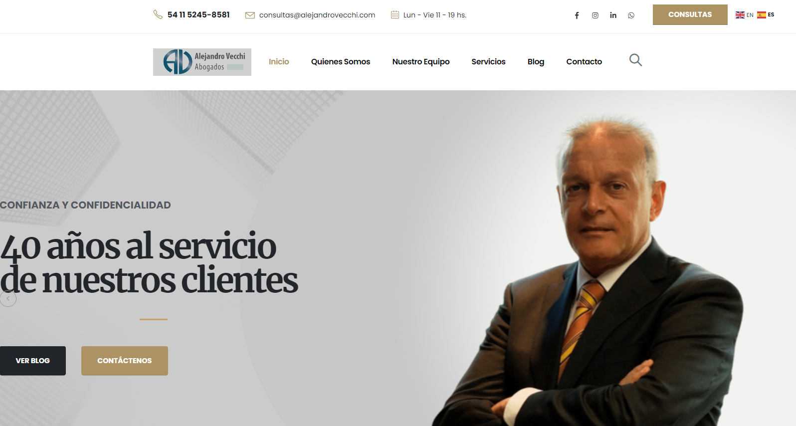 Página web Estudio Abogados Alejandro Vecchi